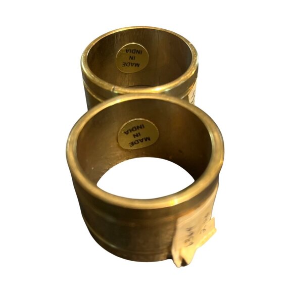 Vintage Solid Brass Napkin Rings Set Of 8 Made In India - Picture 3 of 4
